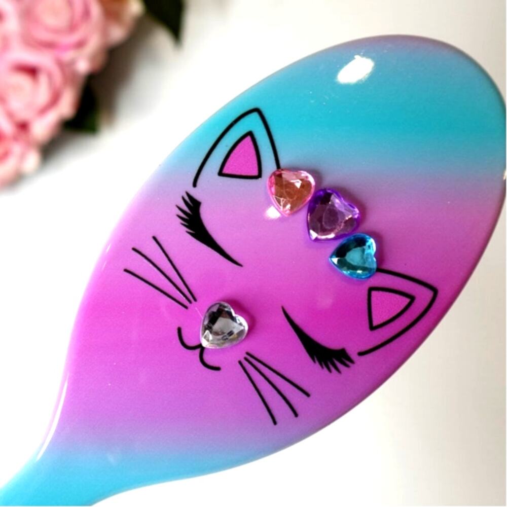 NEW Miss Gwen's OMG Accessories Kid's Rainbow Kitty Cat Brush